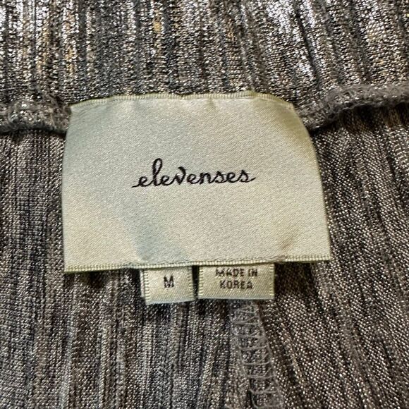 Anthropologie metallic wide leg pants eleveness medium - Picture 5 of 10